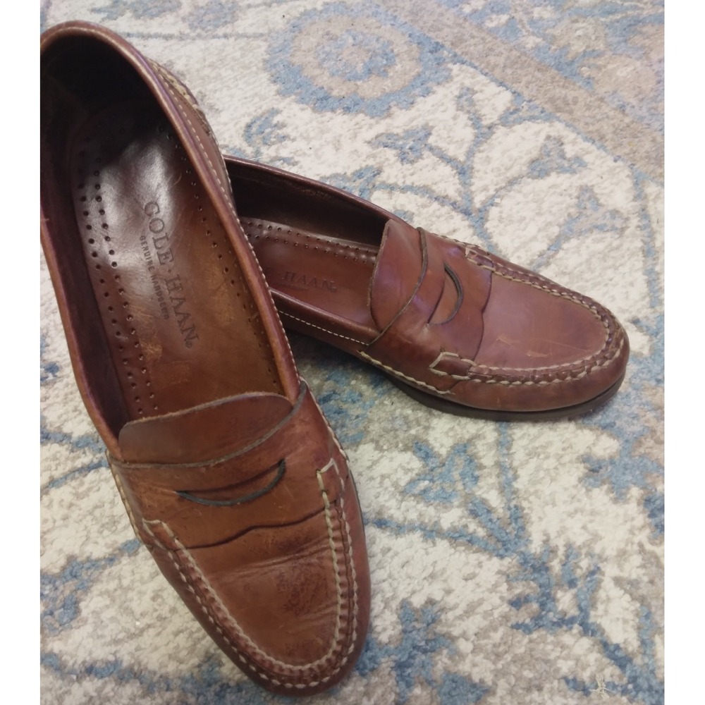 Cole Haan handsewn Brown Men's Leather Loafer size 8M